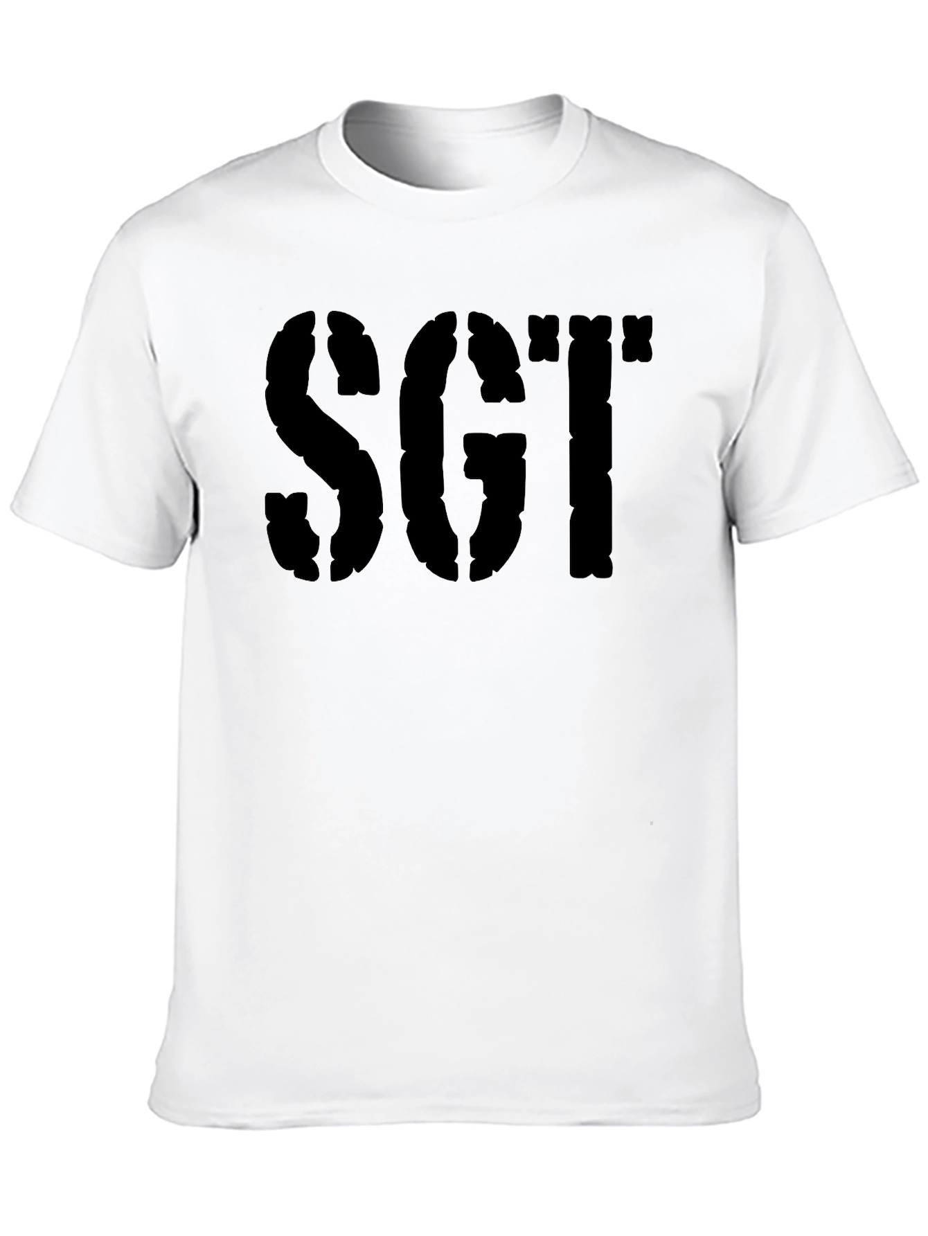 SGT Stencil Graphic Print Mens T-Shirt