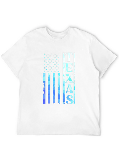 Texas Flag Graphic Print Black T-Shirt