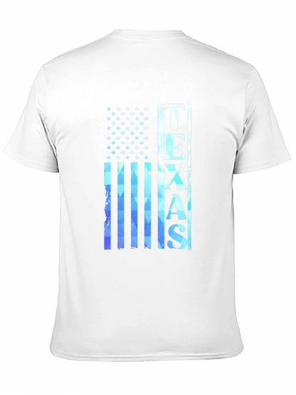 Texas Flag Graphic Print Black T-Shirt