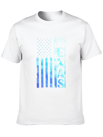 Texas Flag Graphic Print Black T-Shirt