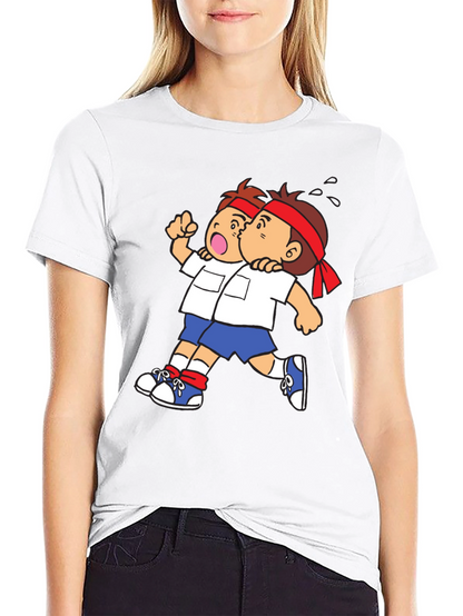 Cartoon Character Graphic Print Black T-Shirt