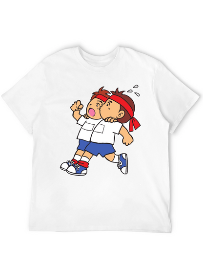 Cartoon Character Graphic Print Black T-Shirt