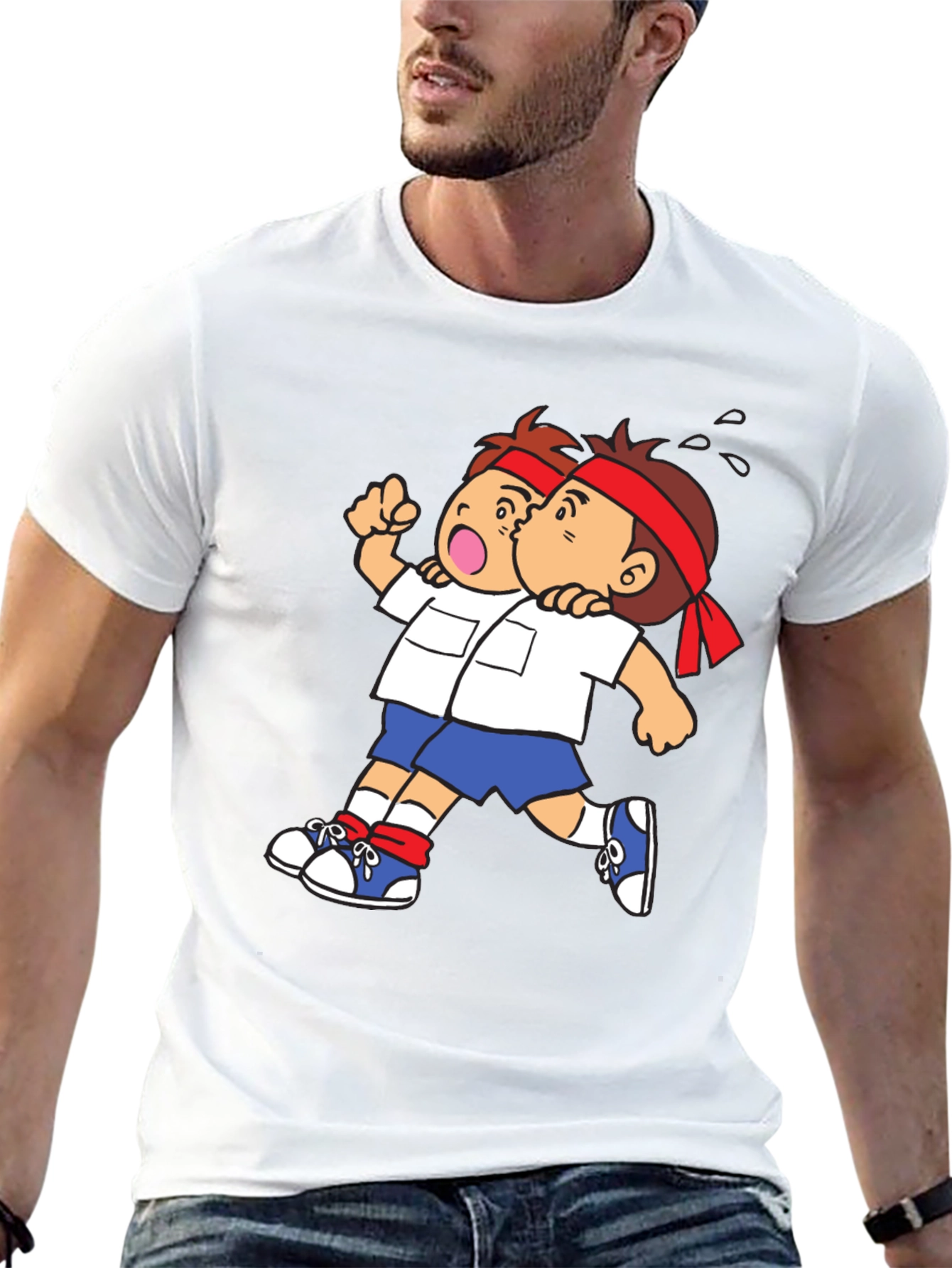 Cartoon Character Graphic Print Black T-Shirt