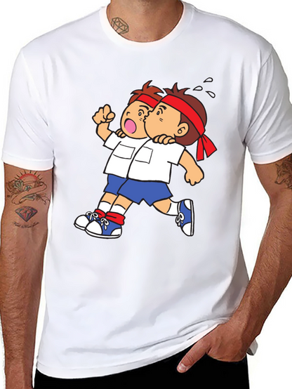 Cartoon Character Graphic Print Black T-Shirt