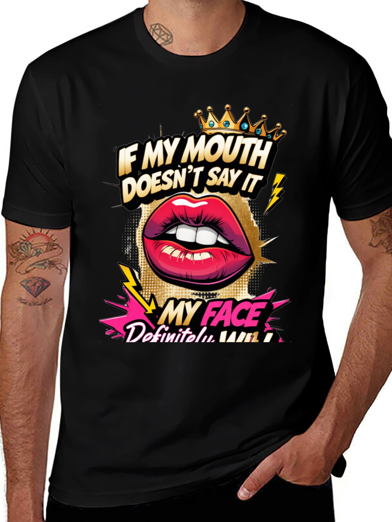 Sarcastic Graphic Tee - My Face Says It All