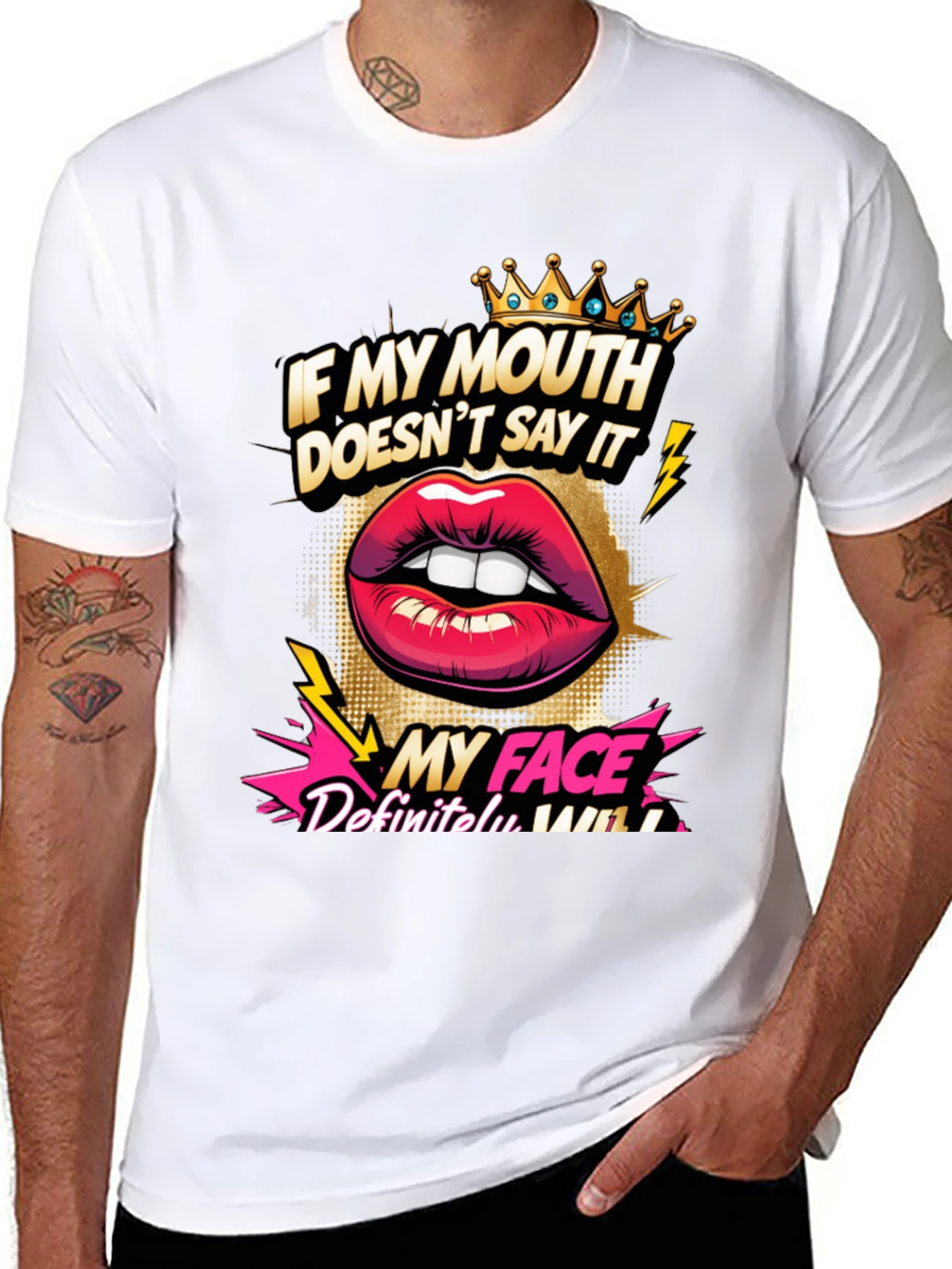 Sarcastic Graphic Tee - My Face Says It All
