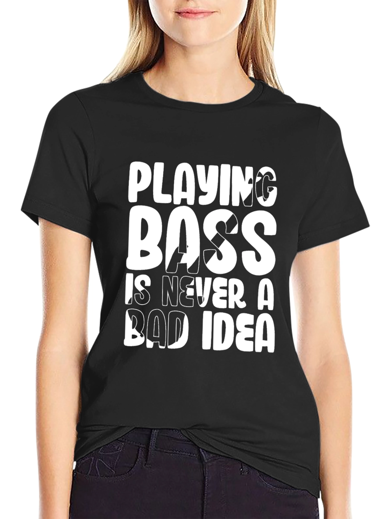 Playing Boss Graphic Tee - Black Cotton T-Shirt