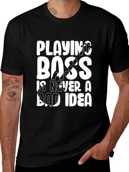 Playing Boss Graphic Tee - Black Cotton T-Shirt