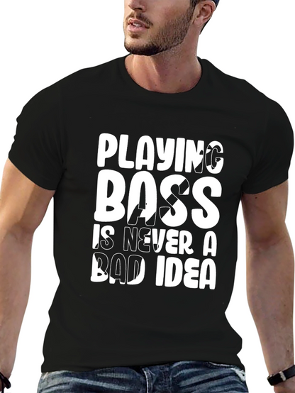 Playing Boss Graphic Tee - Black Cotton T-Shirt