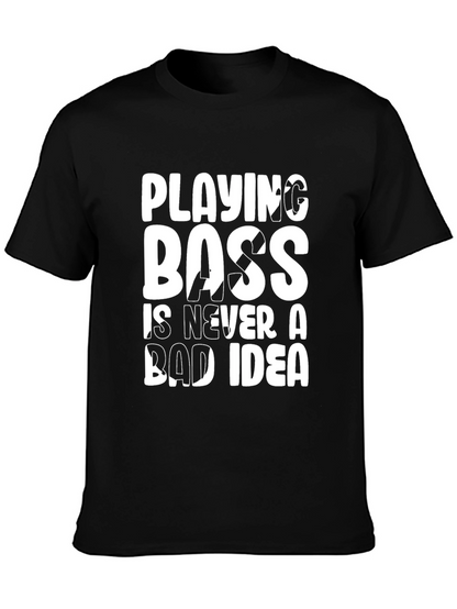 Playing Boss Graphic Tee - Black Cotton T-Shirt