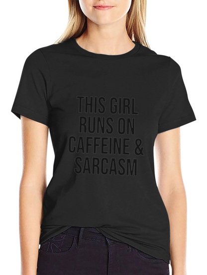 Caffeine & Sarcasm Black Graphic Tee
