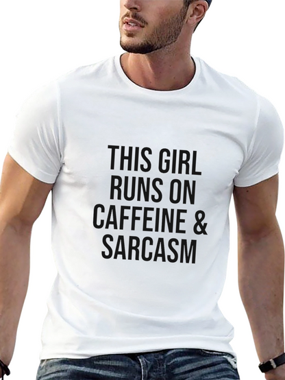 Caffeine & Sarcasm Black Graphic Tee