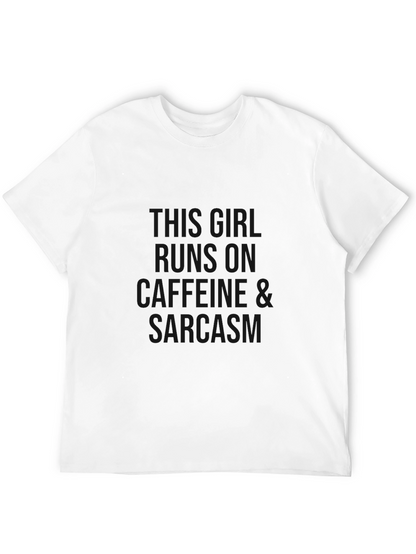 Caffeine & Sarcasm Black Graphic Tee