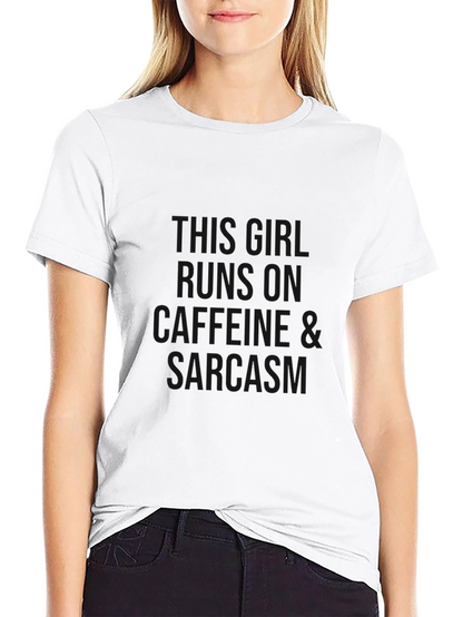 Caffeine & Sarcasm Black Graphic Tee