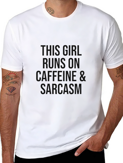 Caffeine & Sarcasm Black Graphic Tee