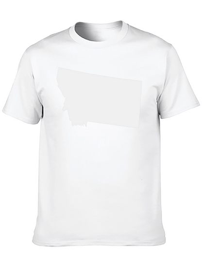 Montana State Outline Black T-Shirt