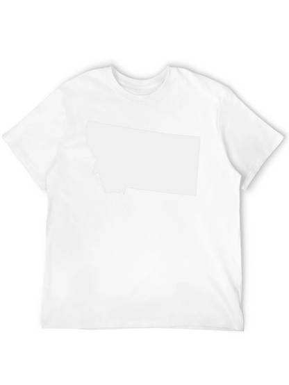 Montana State Outline Black T-Shirt