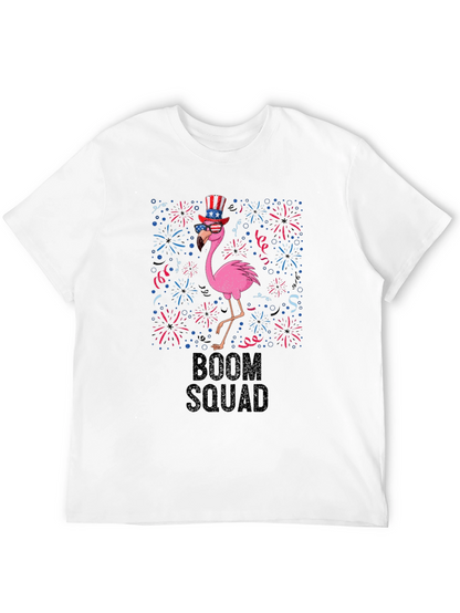 Boom Squad Patriotic Flamingo T-Shirt