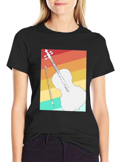 Retro Cello T-Shirt - Musicians Fashion
