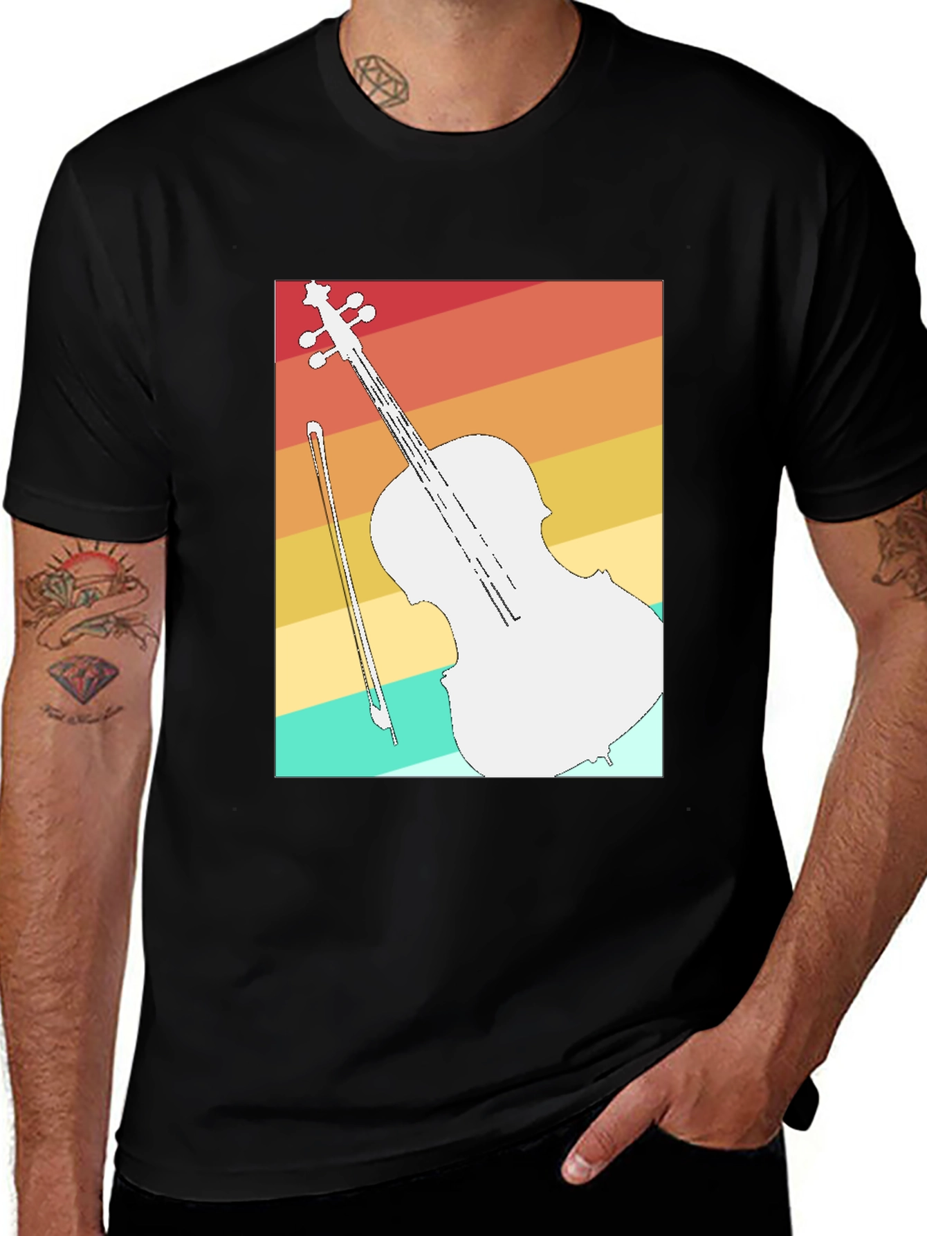 Retro Cello T-Shirt - Musicians Fashion