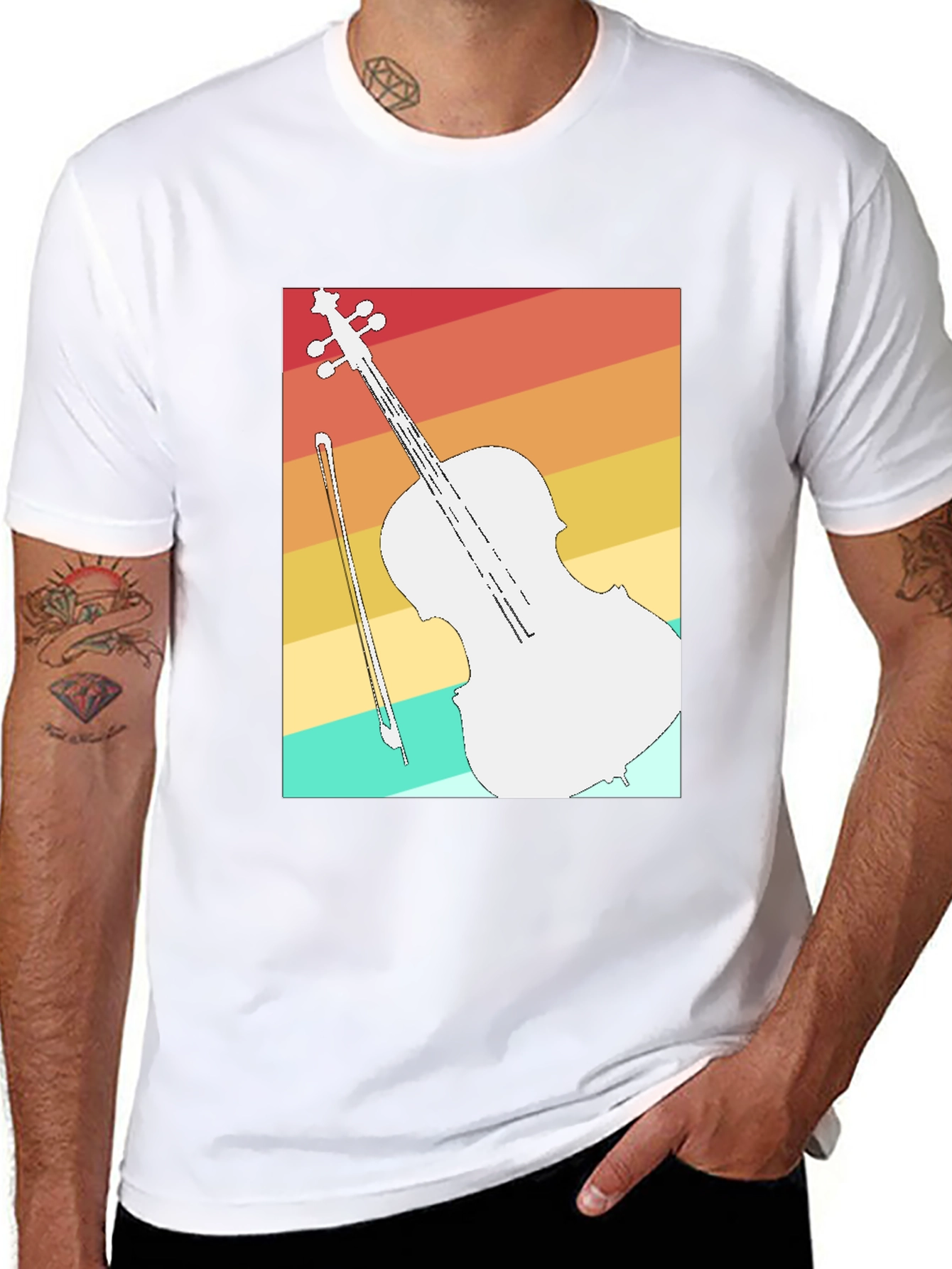Retro Cello T-Shirt - Musicians Fashion