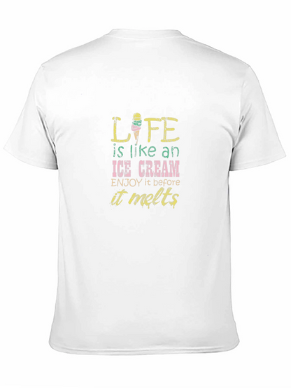 Life is Like Ice Cream Black T-Shirt