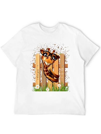 Funny Giraffe in Glasses T-Shirt