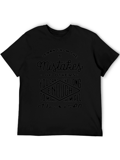 Learn from Mistakes Black T-Shirt