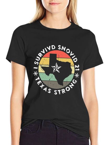 I Survived Snovid 21 Texas Strong T-Shirt