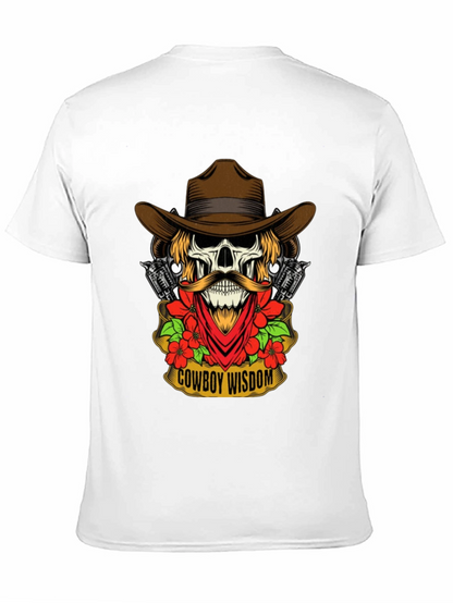 Cowboy Wisdom Graphic Tee - Skull & Guns Design