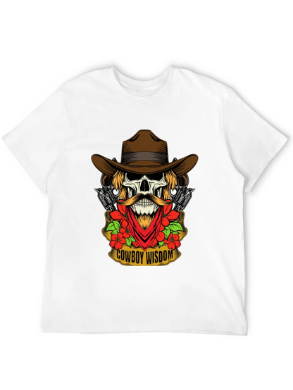 Cowboy Wisdom Graphic Tee - Skull & Guns Design
