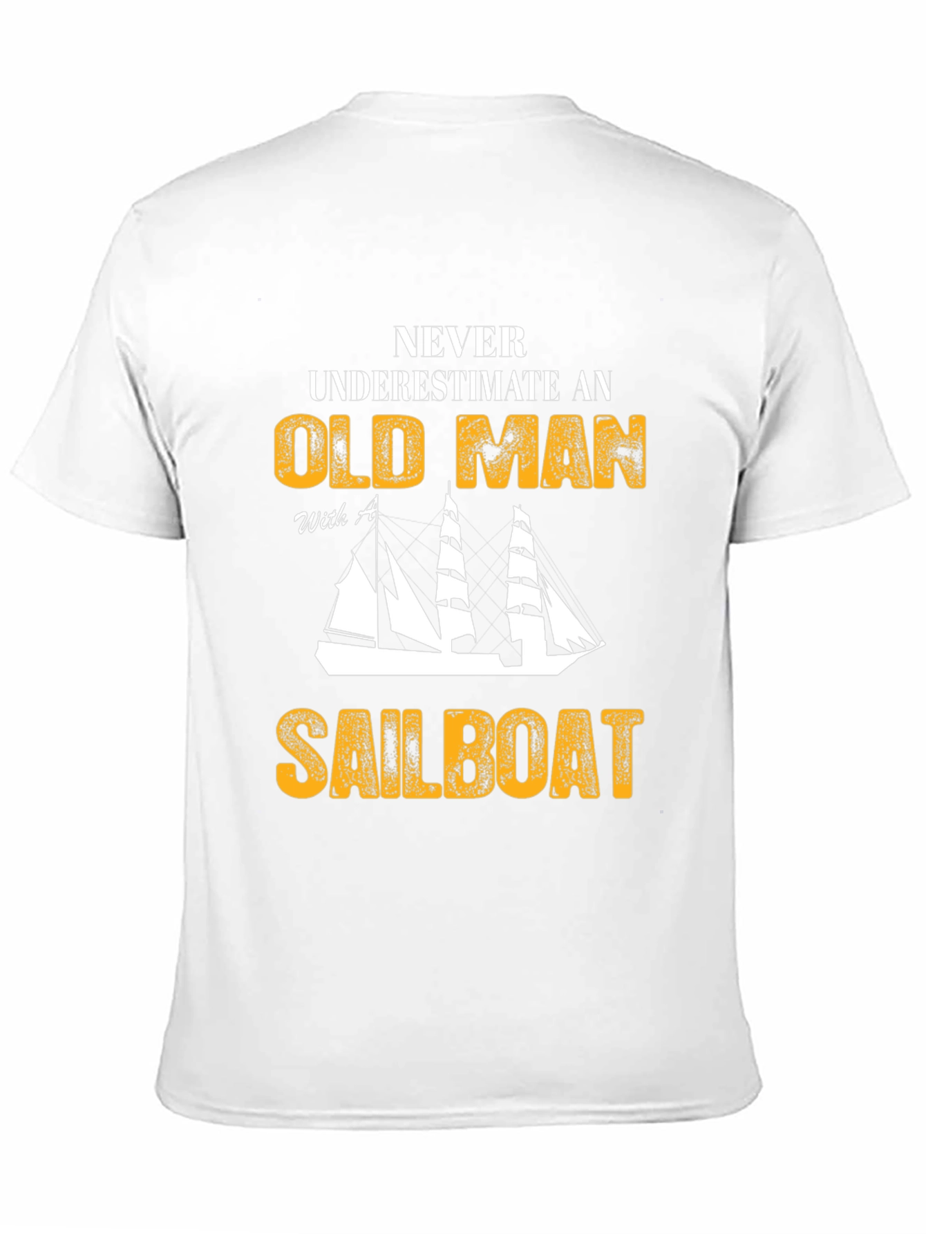 Old Man Sailboat Graphic T-Shirt