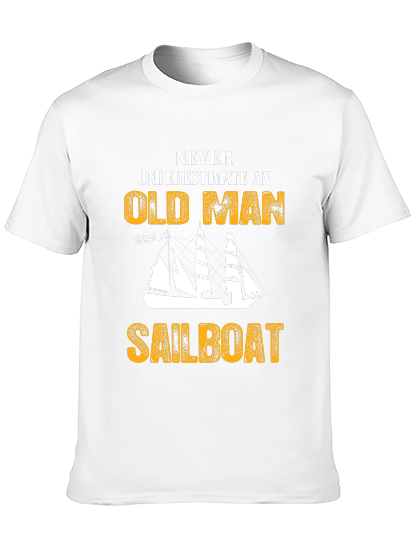 Old Man Sailboat Graphic T-Shirt