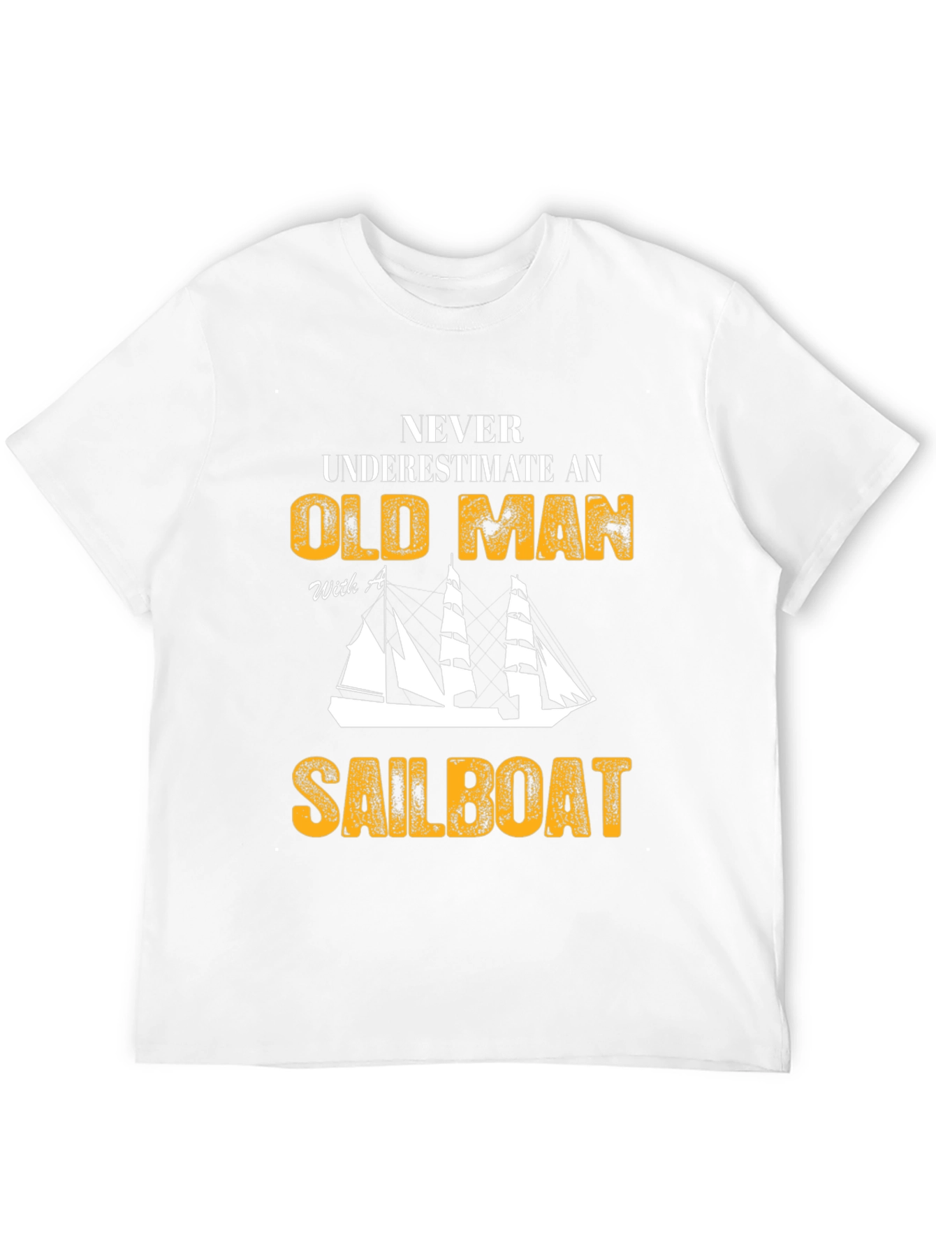 Old Man Sailboat Graphic T-Shirt