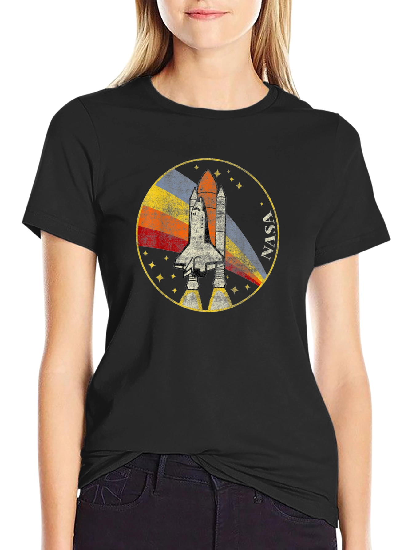Retro NASA Shuttle Graphic T-Shirt