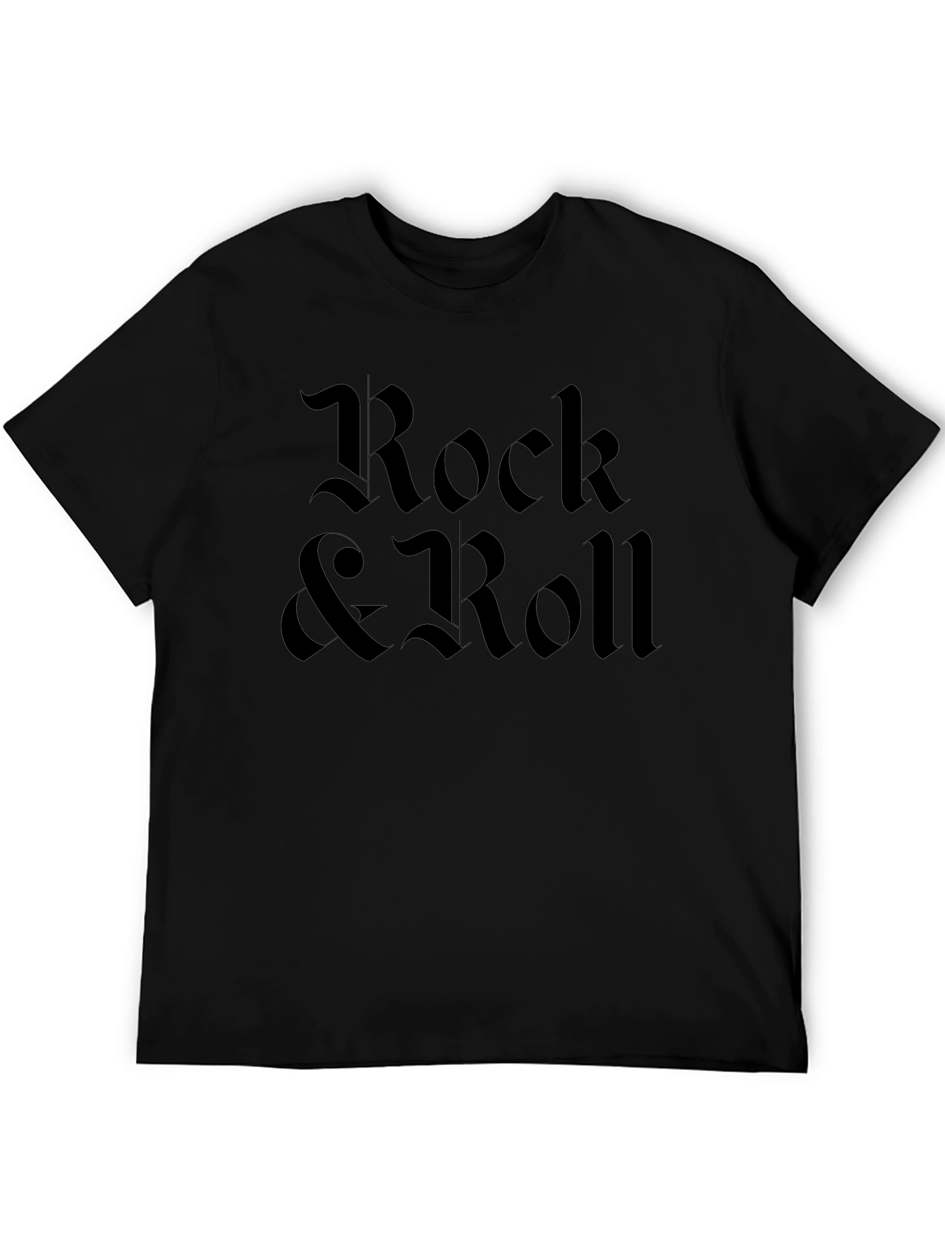 Rock & Roll Black Graphic T-Shirt