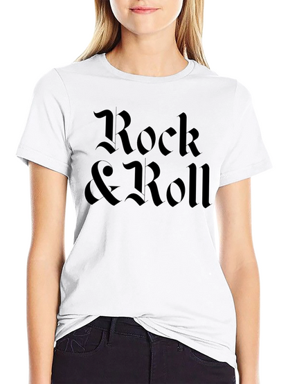 Rock & Roll Black Graphic T-Shirt