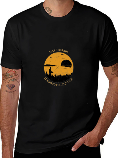 Talk Therapy Soul T-Shirt: Fisherman Silhouette