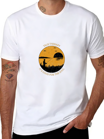 Talk Therapy Soul T-Shirt: Fisherman Silhouette