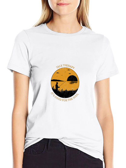 Talk Therapy Soul T-Shirt: Fisherman Silhouette