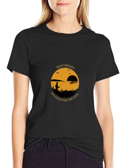Talk Therapy Soul T-Shirt: Fisherman Silhouette
