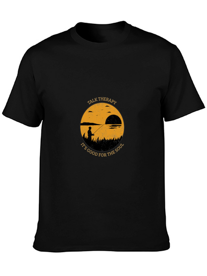 Talk Therapy Soul T-Shirt: Fisherman Silhouette