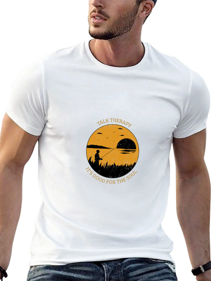 Talk Therapy Soul T-Shirt: Fisherman Silhouette