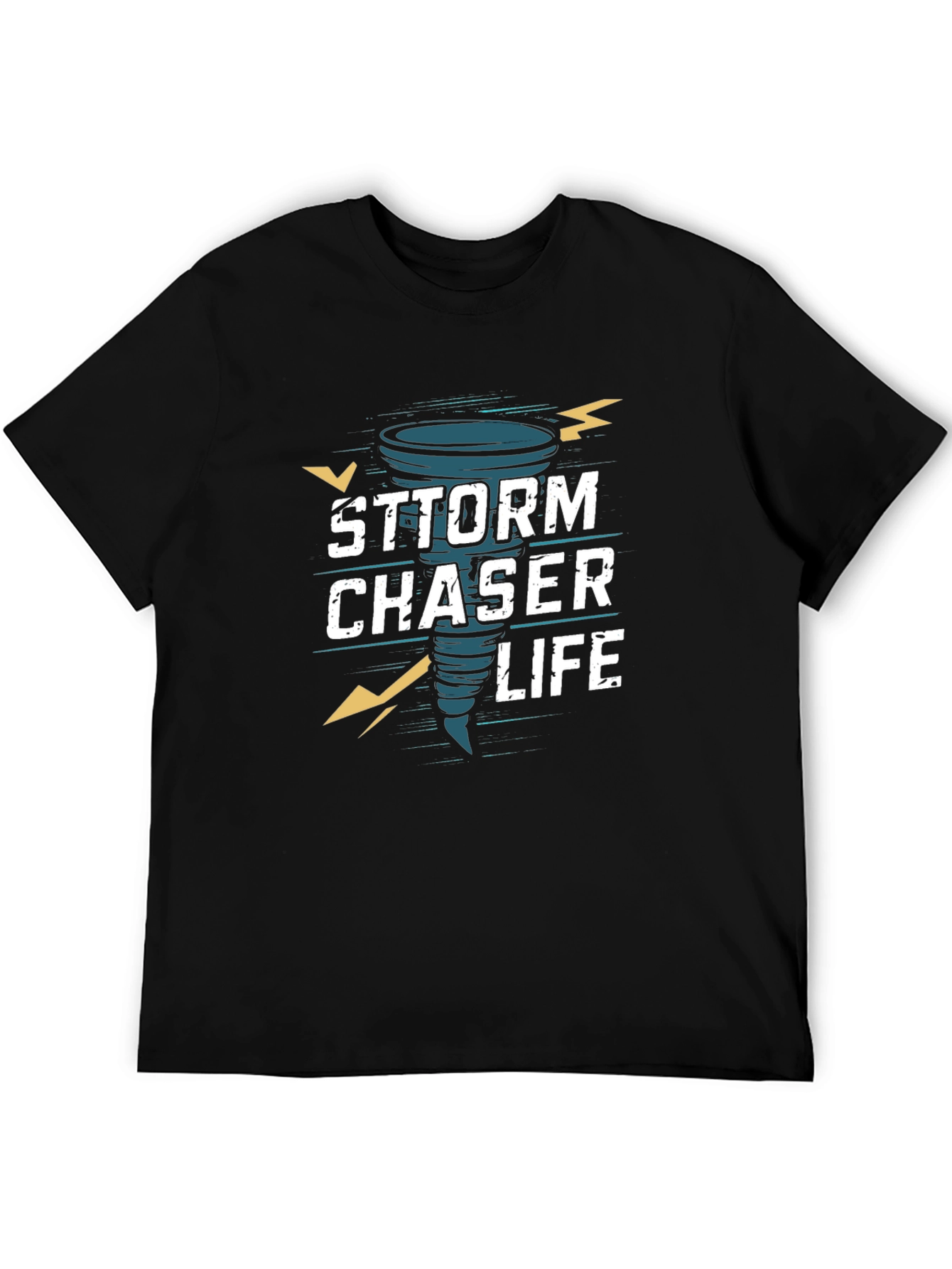 Storm Chaser Life Graphic T-Shirt - Black