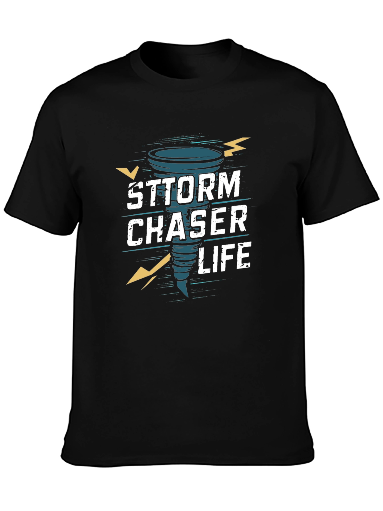 Storm Chaser Life Graphic T-Shirt - Black