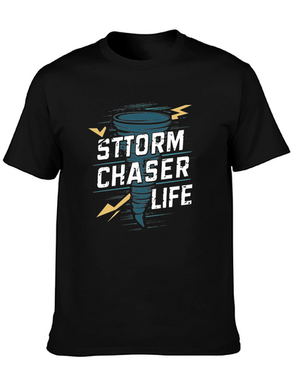 Storm Chaser Life Graphic T-Shirt - Black