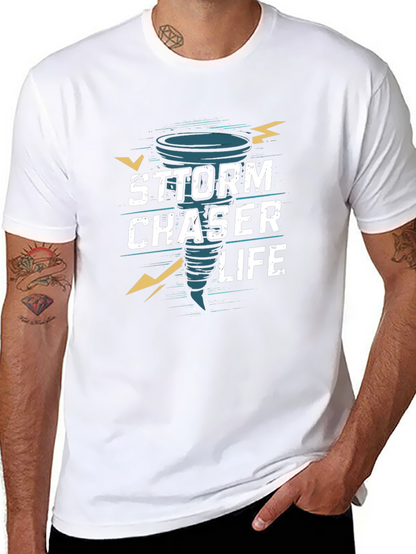 Storm Chaser Life Graphic T-Shirt - Black
