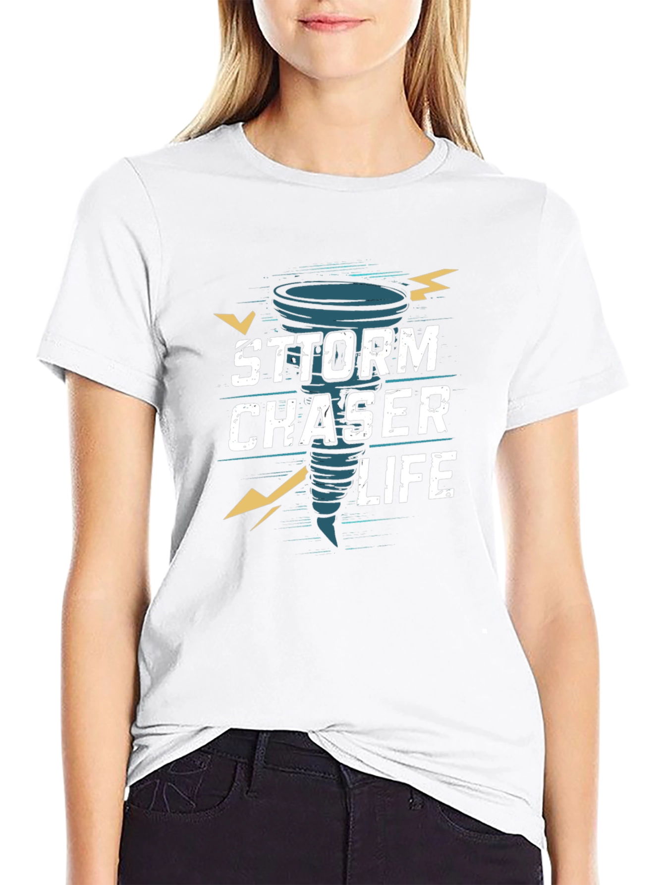 Storm Chaser Life Graphic T-Shirt - Black