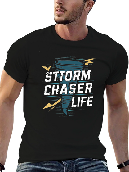 Storm Chaser Life Graphic T-Shirt - Black