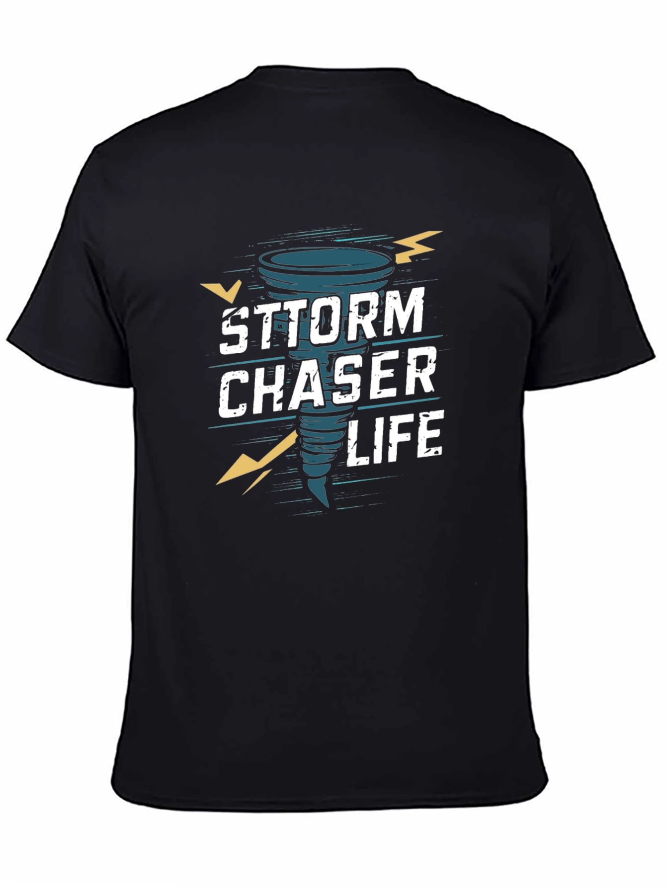 Storm Chaser Life Graphic T-Shirt - Black
